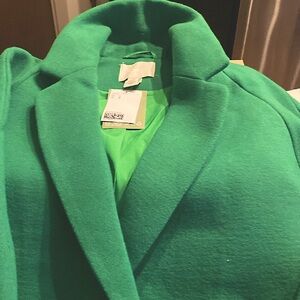 H&M Beautiful Green Wool Coat. Brand New!